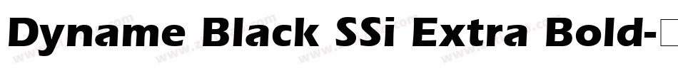 Dyname Black SSi Extra Bold字体转换